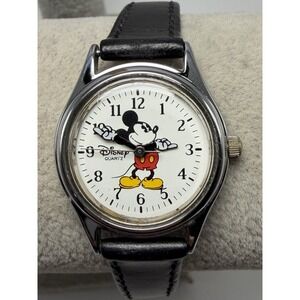 Disney Time Works Mickey Mouse Ladies Watch New Battery 26MM 6.75"